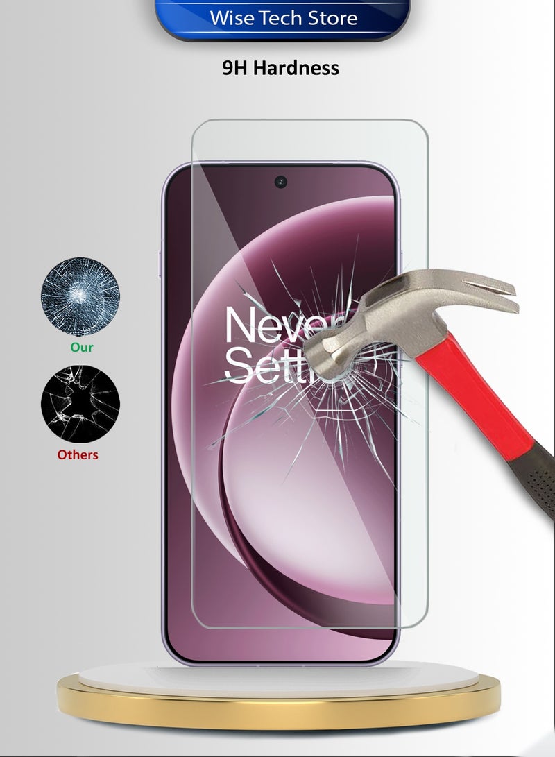 دبليو تيك واقي شاشة زجاجي مقسّى مقوى من سلسلة WTech المميزة بزوايا منحنية 9H 2.5D لجهاز OnePlus 15 5G 2025 (MSG9CN) - شفاف - Image 3