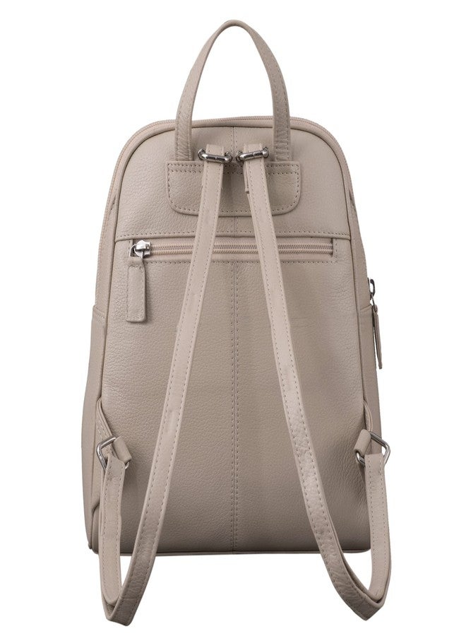 MAI SOLI Women's Genuine Leather Bag Pack | Stylish and Trending Backpack for College Office Travel Purse (Beige) - Image 3