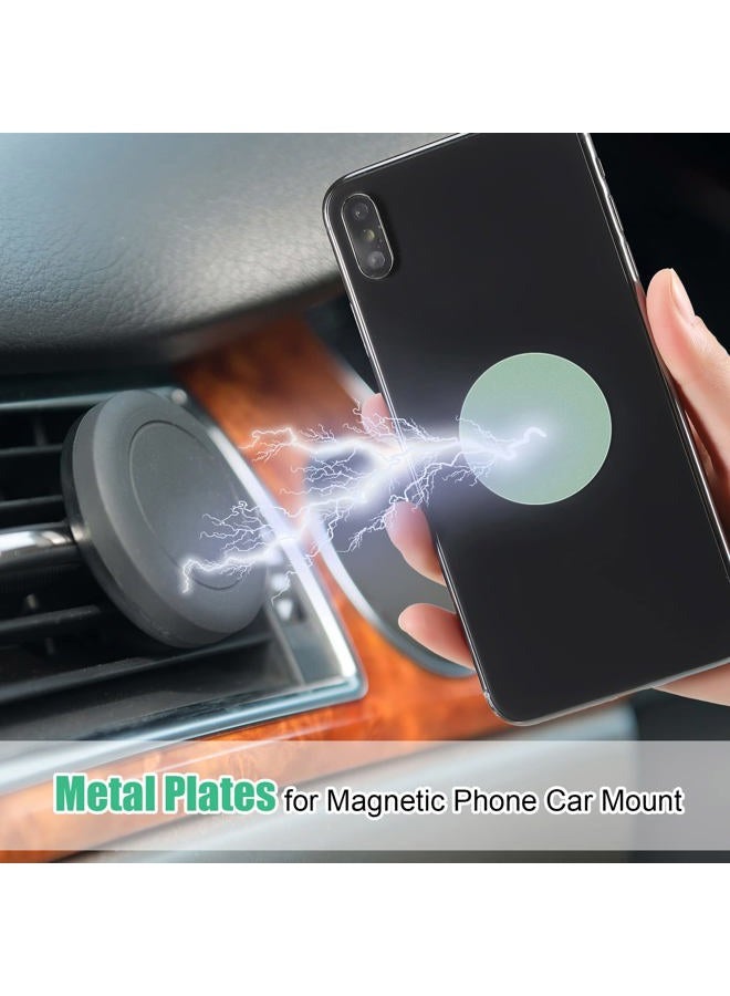 Photect 12 Pcs Phone Magnet Sticker Cell Phone Magnet Plate for Magnetic Car Mount Cellphone Holder Magnetic Metal Plate Round Adhesive Sticker(Yellow, White, Green, Purple, Red, Pink) - Image 3