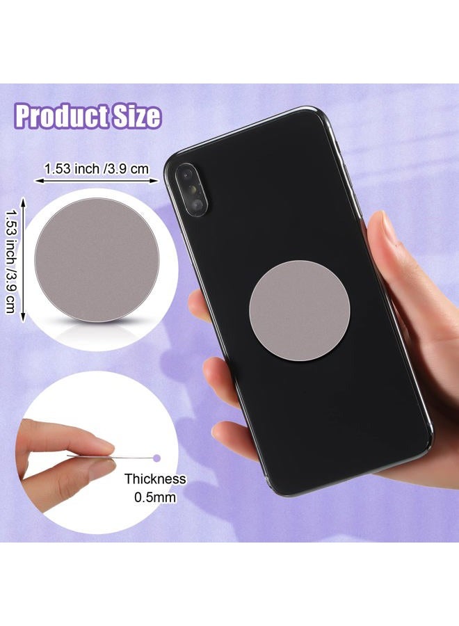 Photect 12 Pcs Phone Magnet Sticker Cell Phone Magnet Plate for Magnetic Car Mount Cellphone Holder Magnetic Metal Plate Round Adhesive Sticker(Yellow, White, Green, Purple, Red, Pink) - Image 5