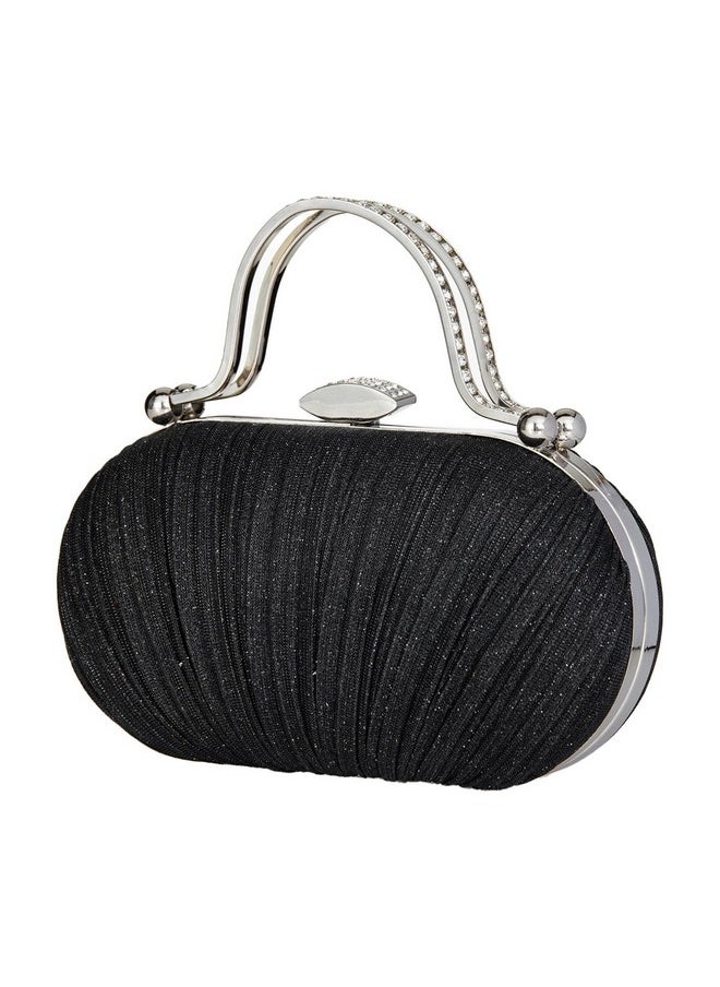 Jessie Evening Bags And Clutches Women'S Evening Handbags Rhinestone Cocktail Prom Formal Clutch Purses For Women Wedding (Black)  - Image 1