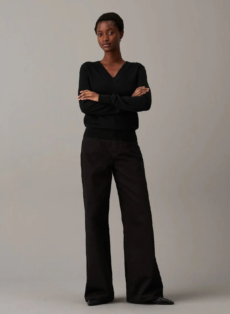 CALVIN KLEIN Merino Wool V-neck Jumper