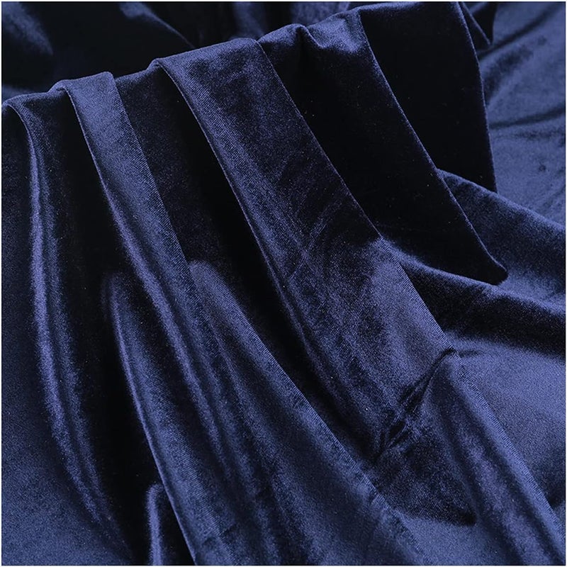 Minky Fabric Velvet Fabric 160cm Wide Blue Soft Velour Material for Costume, DIY Crafts Sewing,Home Decor for Blankets, Apparel, Baby Accessories, Throws, P (Color : Dark Blue, Size : 4m) - Image 1