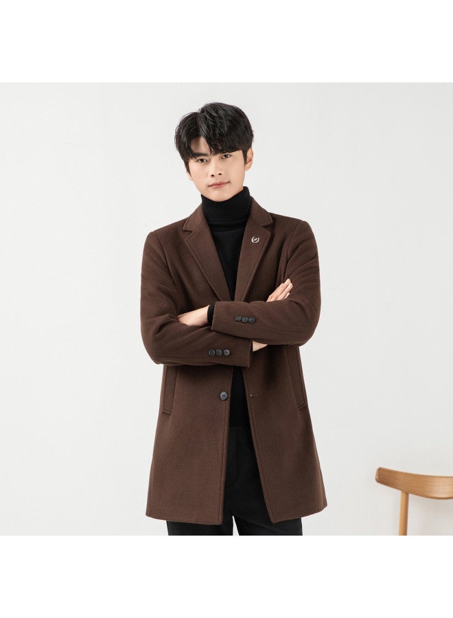 Fapai Autumn/winter Double-layer Thickened Casual Suit Men's Versatile Warm Woolen Single-breasted Blazer - Image 4