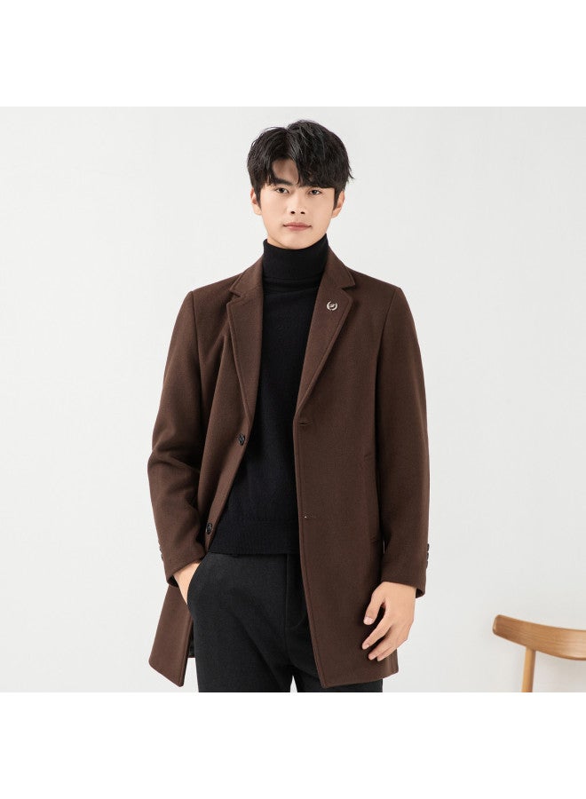 Fapai Autumn/winter Double-layer Thickened Casual Suit Men's Versatile Warm Woolen Single-breasted Blazer - Image 3