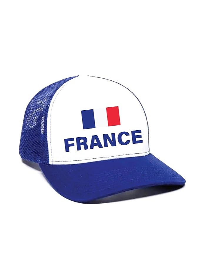 France Sports Cap With Adjustment Plastic Snap Closure For Men And Women