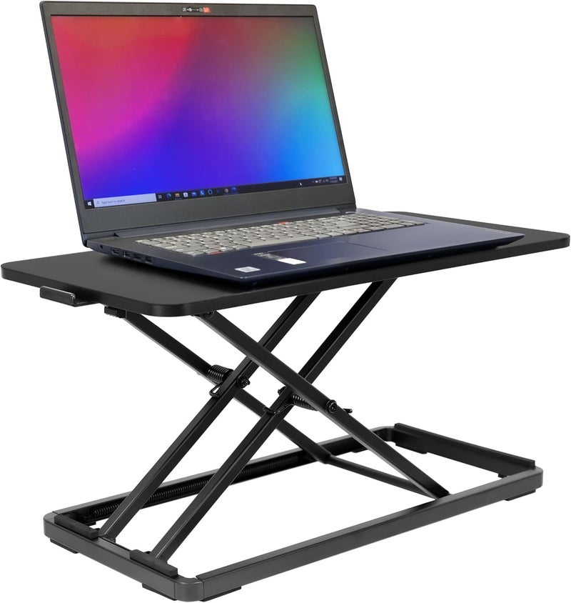 Mount-It! Standing Keyboard Tray, Adjustable Height Keyboard Riser for Desktop, Ergonomic Sit Stand Key board and Mouse Platform, Ergonomic Lifter for Keyboard and Laptops 23.6 x 11.8 Inch - Image 2