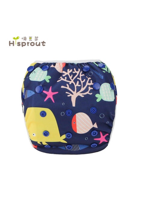 1-Piece Voguish Soft Adjustable Washable Baby Swimming Shorts Diaper - Style G