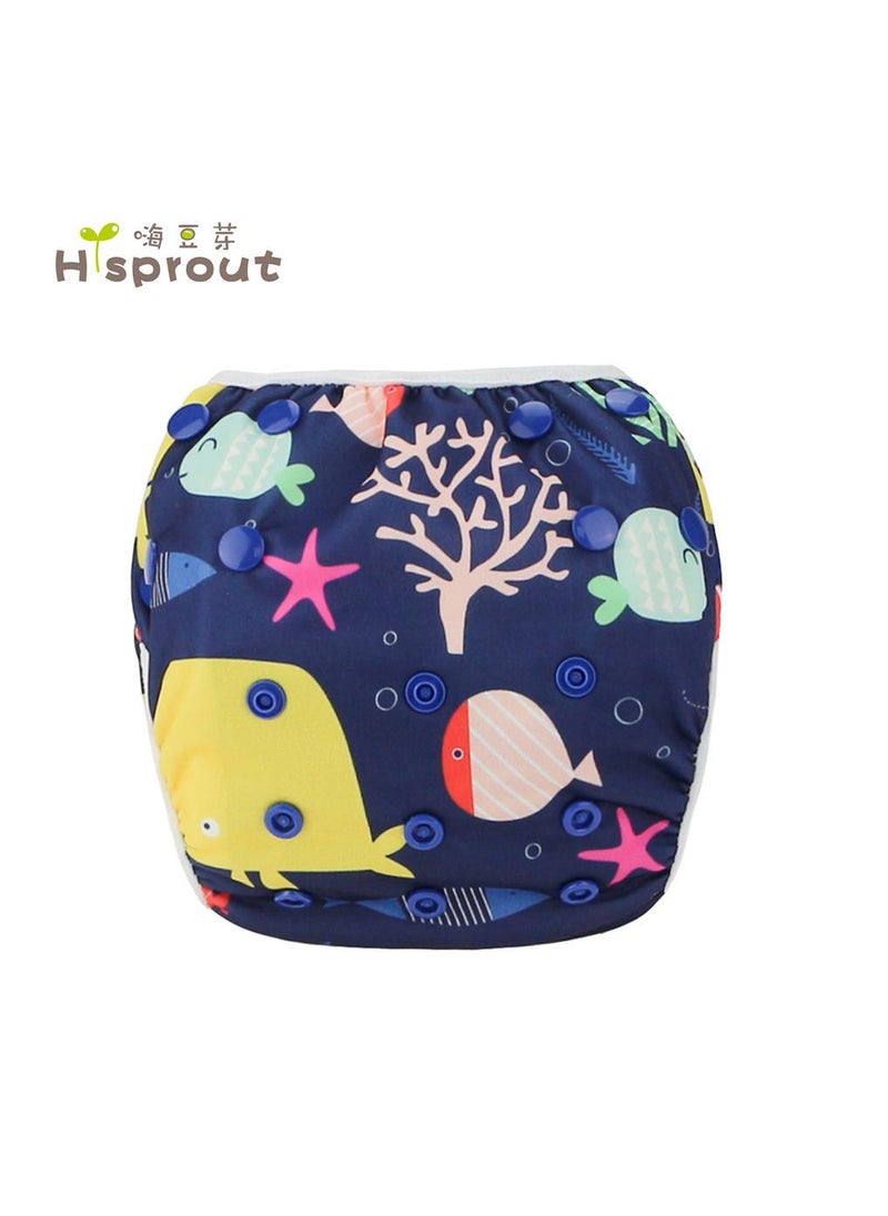 1-Piece Voguish Soft Adjustable Washable Baby Swimming Shorts Diaper - Style G