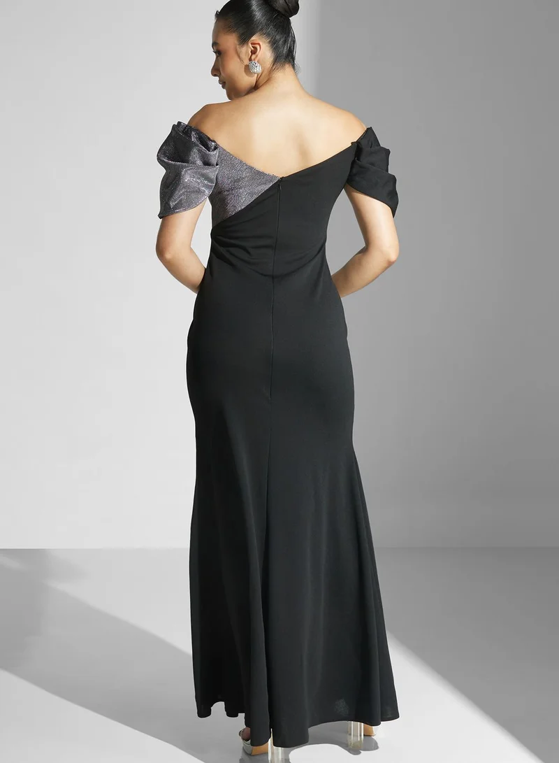 Namshi x Off Shoulder Maxi Gown