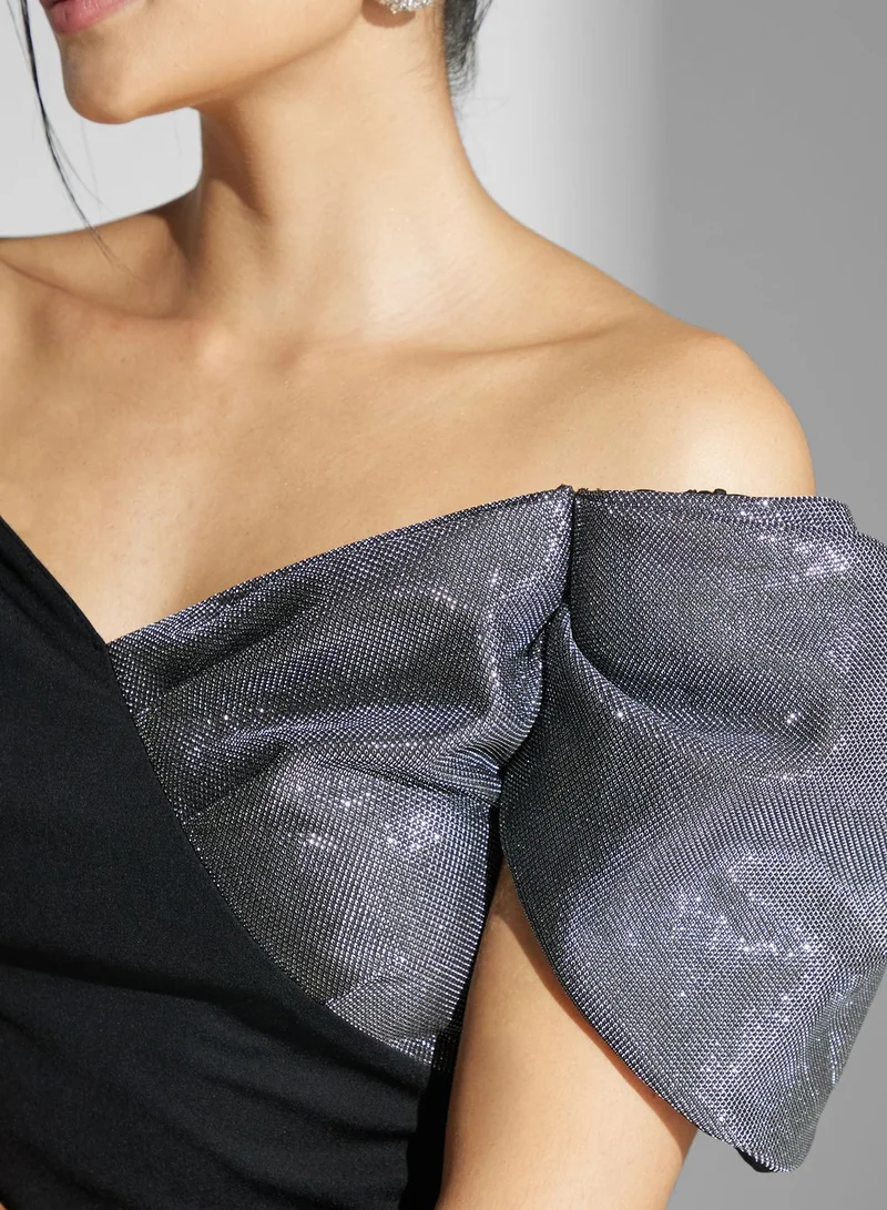 Namshi x Off Shoulder Maxi Gown