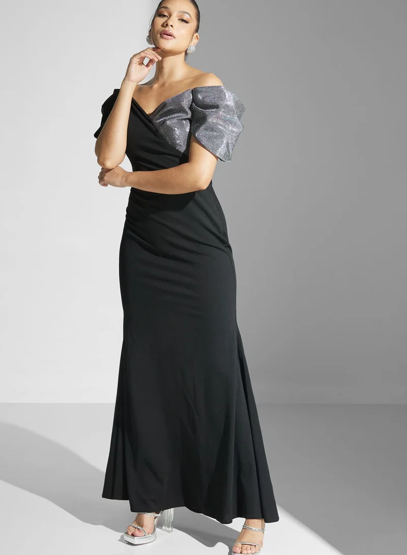 Namshi x Off Shoulder Maxi Gown