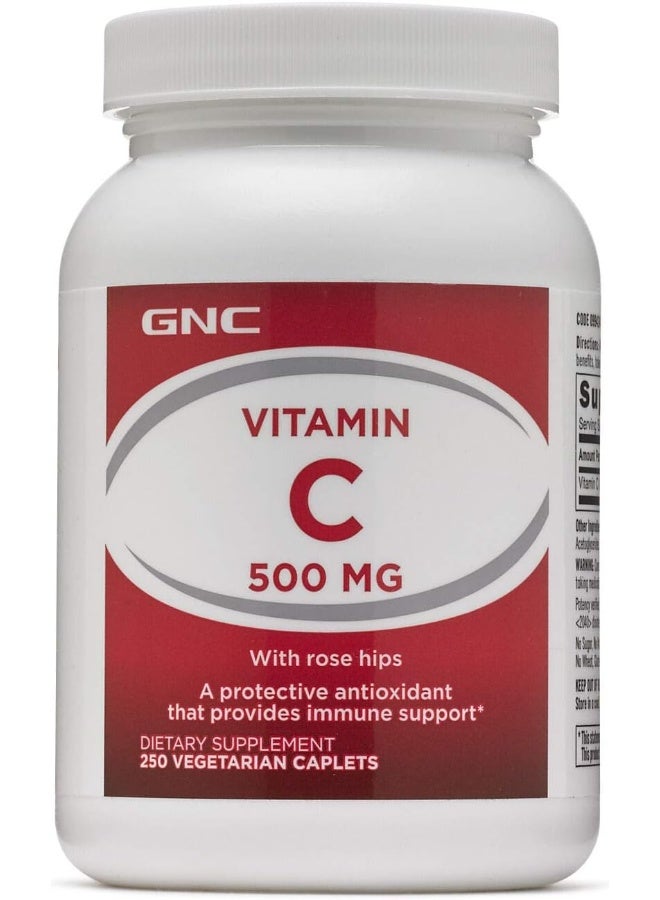 GNC Vitamin C 500 Mg With Rose Hips - Image 1