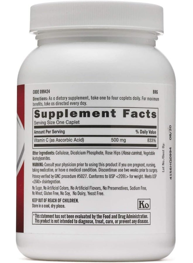 GNC Vitamin C 500 Mg With Rose Hips - Image 2