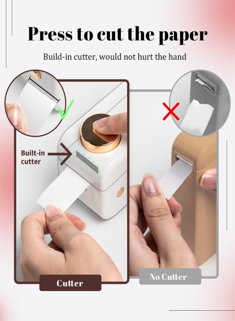 فوميمو ماكينة صنع ملصقات صغيرة محمولة تعمل بالبلوتوث فوميمو D50، عرض طباعة 16-24 ملم للتنظيم والمكتب والمنزل وقابلة لاعادة الشحن بمنفذ USB، تدعم iOS واندرويد.1 طابعة + 1 لفة ملصقات - Image 4