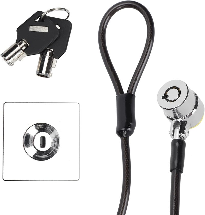 HEEPDD Laptop Cable Lock, Hardware Security Cable Lock Anti Theft Combination with Keys for Notebook Computer Laptop Monitor - Image 1