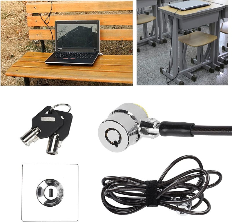 HEEPDD Laptop Cable Lock, Hardware Security Cable Lock Anti Theft Combination with Keys for Notebook Computer Laptop Monitor - Image 2