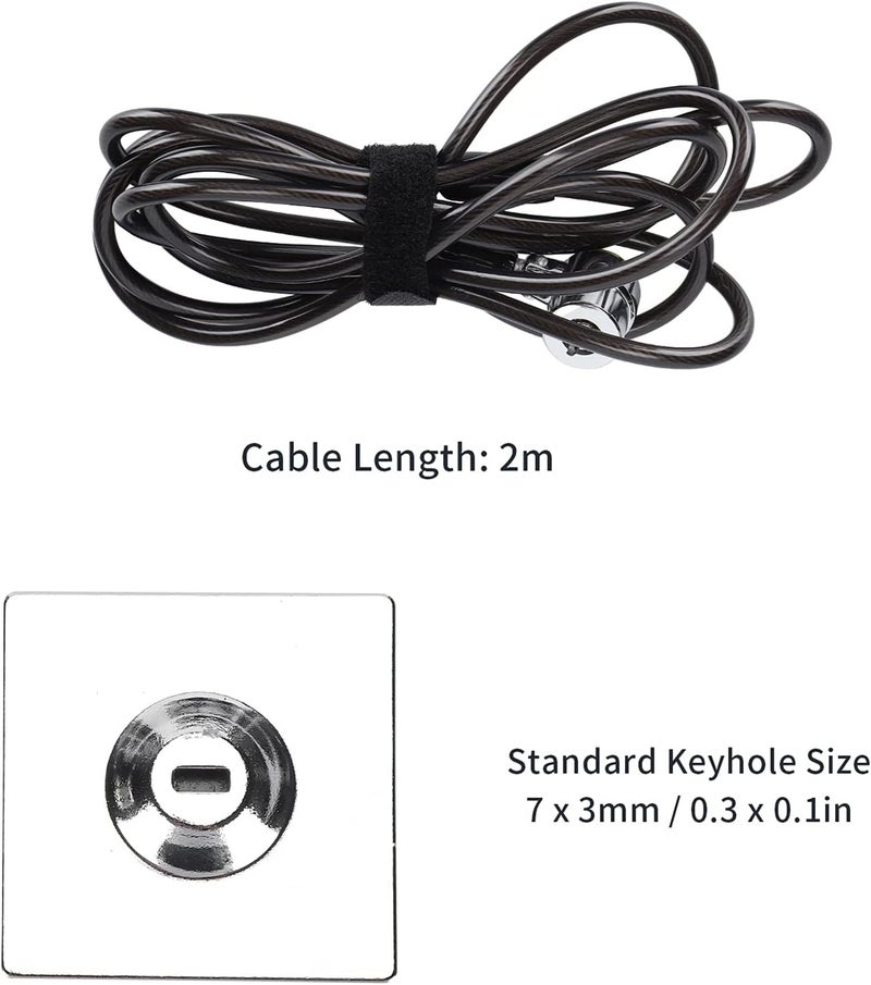 HEEPDD Laptop Cable Lock, Hardware Security Cable Lock Anti Theft Combination with Keys for Notebook Computer Laptop Monitor - Image 3