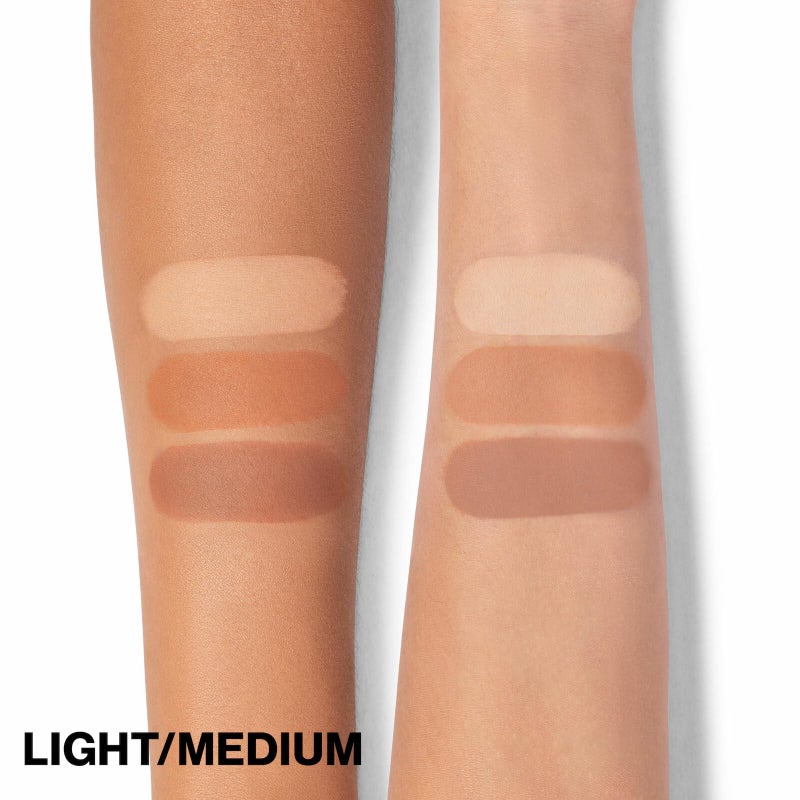 Smashbox Step-By-Step Contour Kit | Buildable, Highlight, Shapes + Brush, 0.4 Ounce, Light/Medium - Image 4
