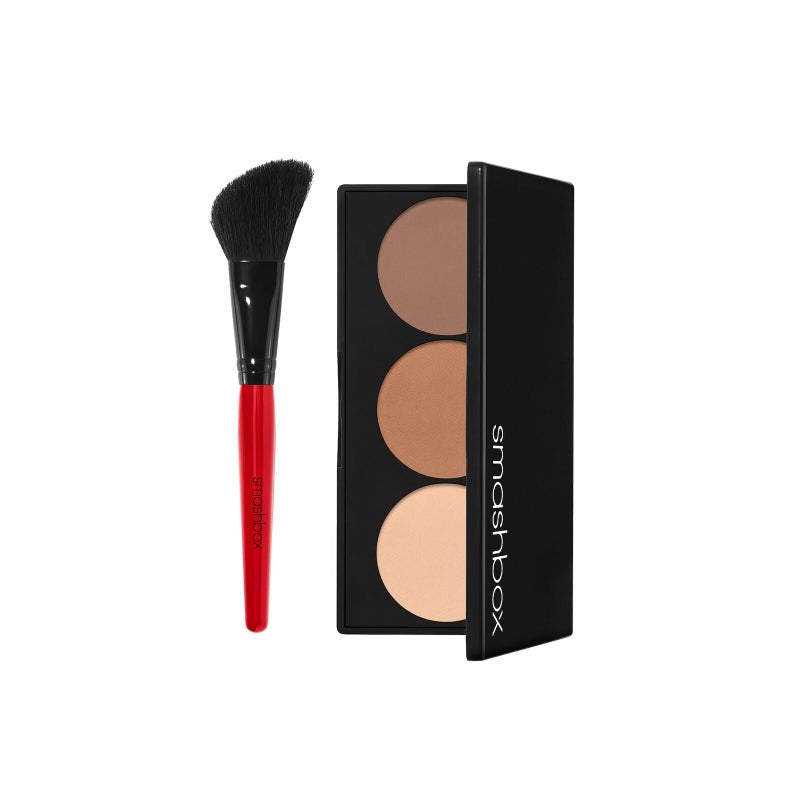 Smashbox Step-By-Step Contour Kit | Buildable, Highlight, Shapes + Brush, 0.4 Ounce, Light/Medium - Image 1
