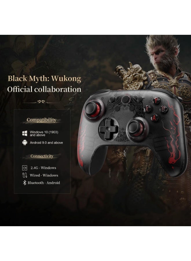 Luckam High-Performance Wireless Game Controller for Windows PC & Android - Features Hall Effect Joysticks, 1000Hz Polling Rate, Customizable L4/R4 Bumpers, Ideal for Gamers - Black Myth: Wukong Edition - Image 5