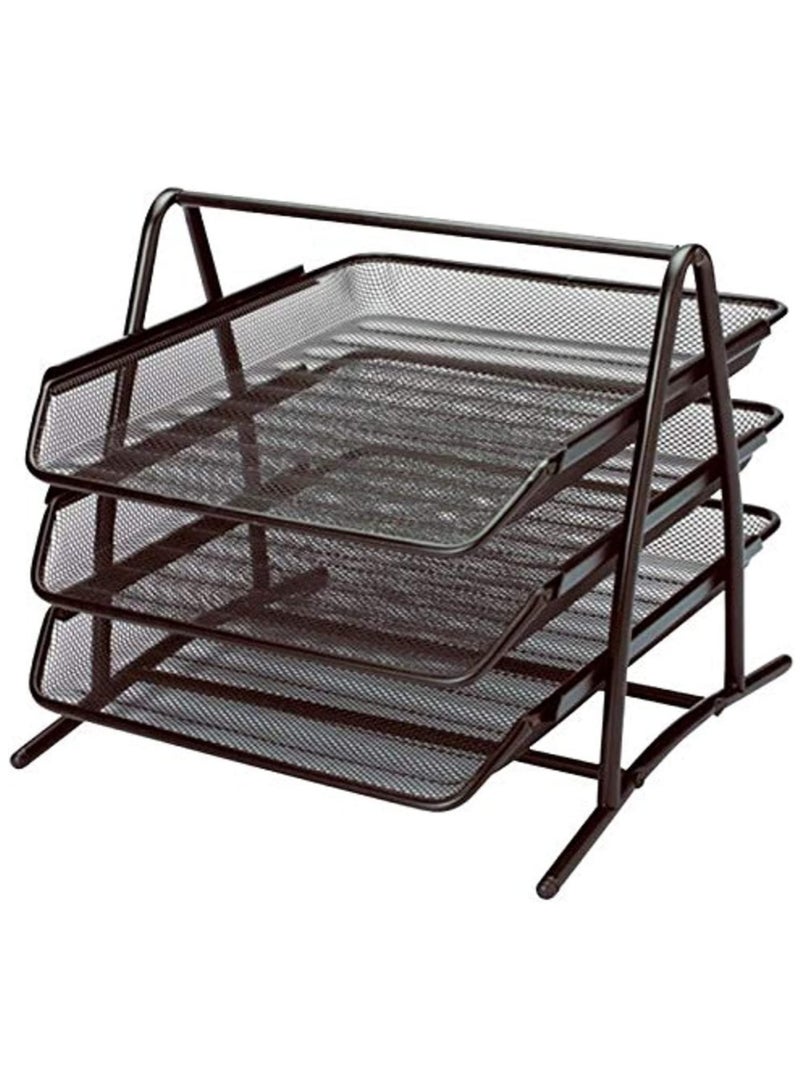 ELTRAZONE 3 Layer Metal Paper Tray (Black) - Image 1