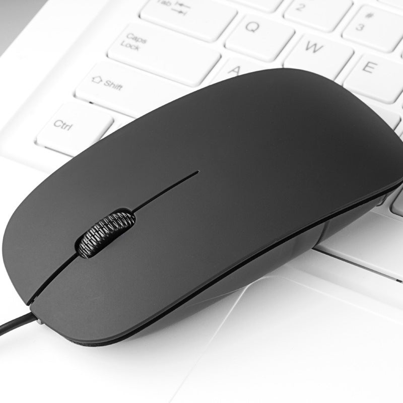 NS-012 Silent Wired Mouse for Apple Desktops Sound black