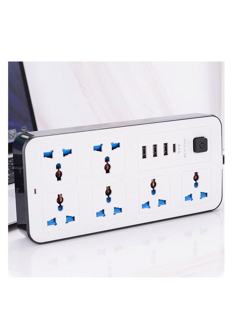 Universal socket, British standard socket, USB plug, multi-purpose power strip, multi slot panel, switch socket  - Image 2