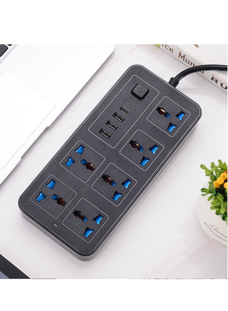 Universal socket, British standard socket, USB plug, multi-purpose power strip, multi slot panel, switch socket  - Image 4