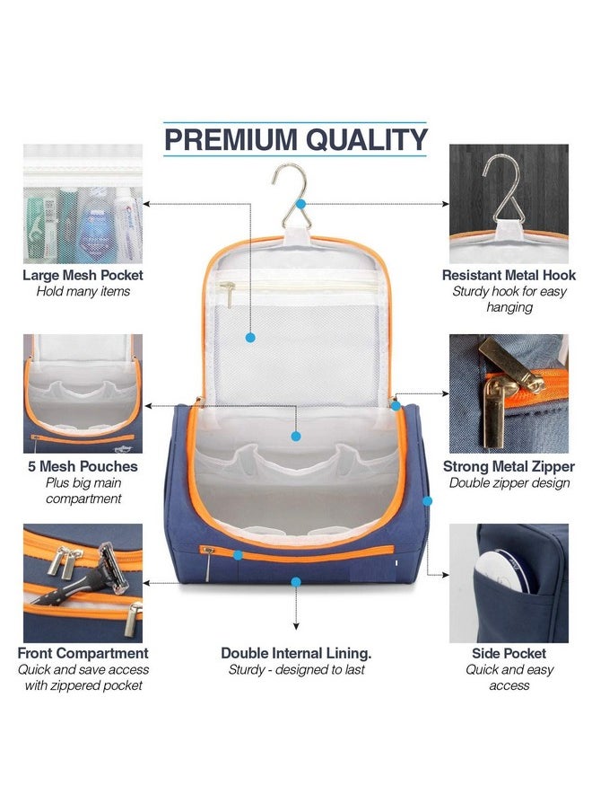 NIRVA WITH DEVICE OF WOMEN PICTURE - Hanging Travel Organizer Polyester Bag (Blue) - Image 1