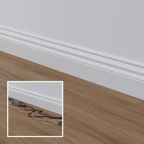 D-Line 31.4in TV Cord Hider, Patented Half Round Cable Cover, Hide Wall Mount TV Wires, Hinged One-Piece Cable Concealer, Adhesive, Decorative Raceway - 2X 0.78in W x 0.39in H x 15.7in L - White - Image 5