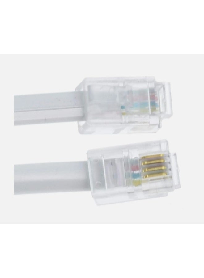 Terabyte Telephone Handset Cable Telephone Coiled hanset Cord Telephone Spiral cable Compatible with Landline/IP Phones,Stretch Length 2m WHITE - Image 2