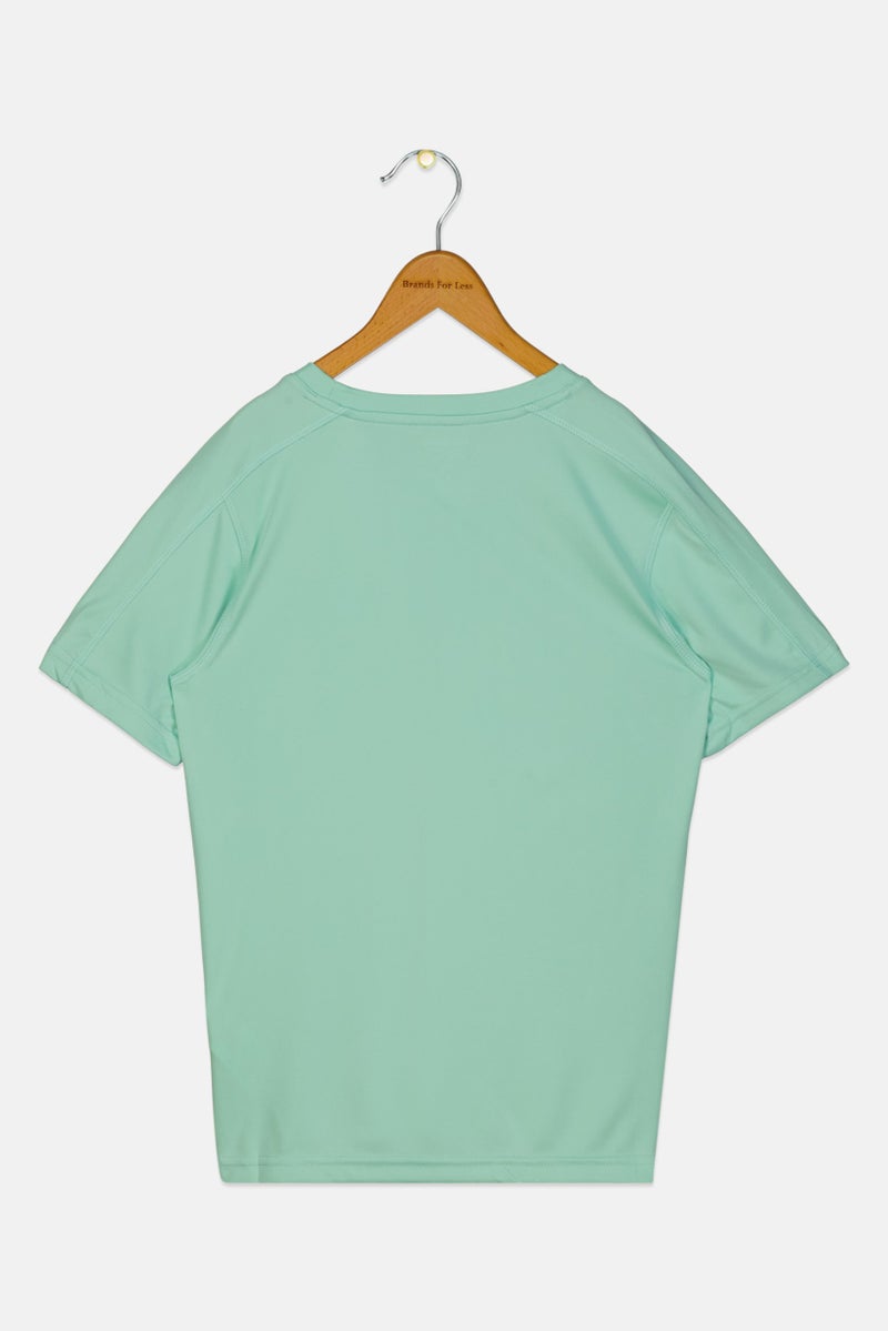 Reebok Kids Boy Brand Logo Short Sleeve T-Shirt, Mint Green - Image 2