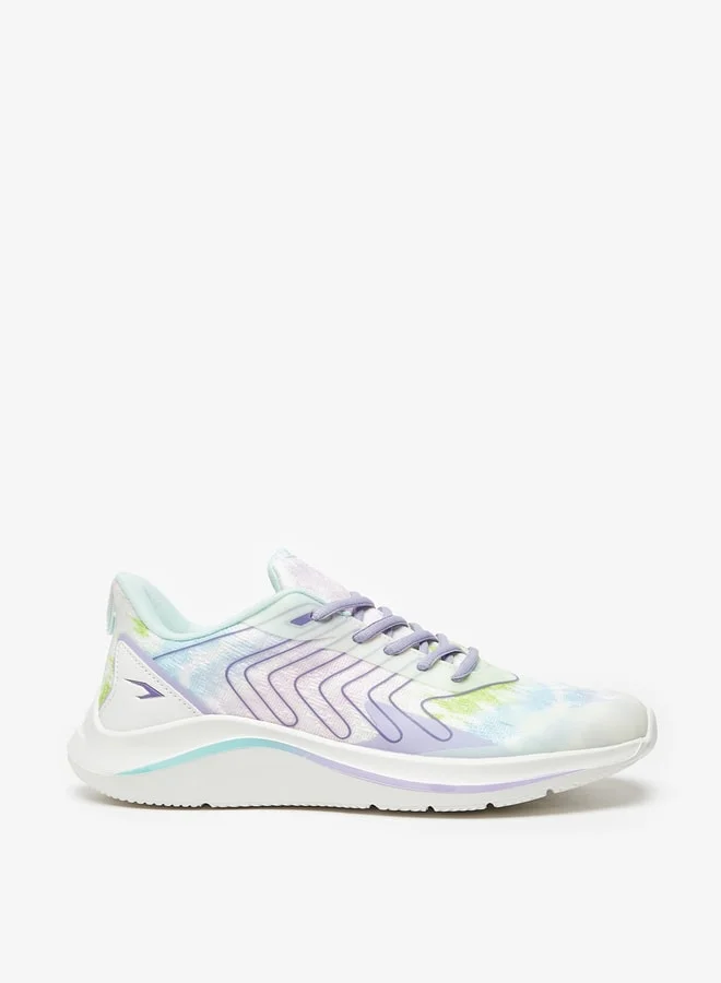 Dash Women Printed Walking Shoes With Lace-Up Closure