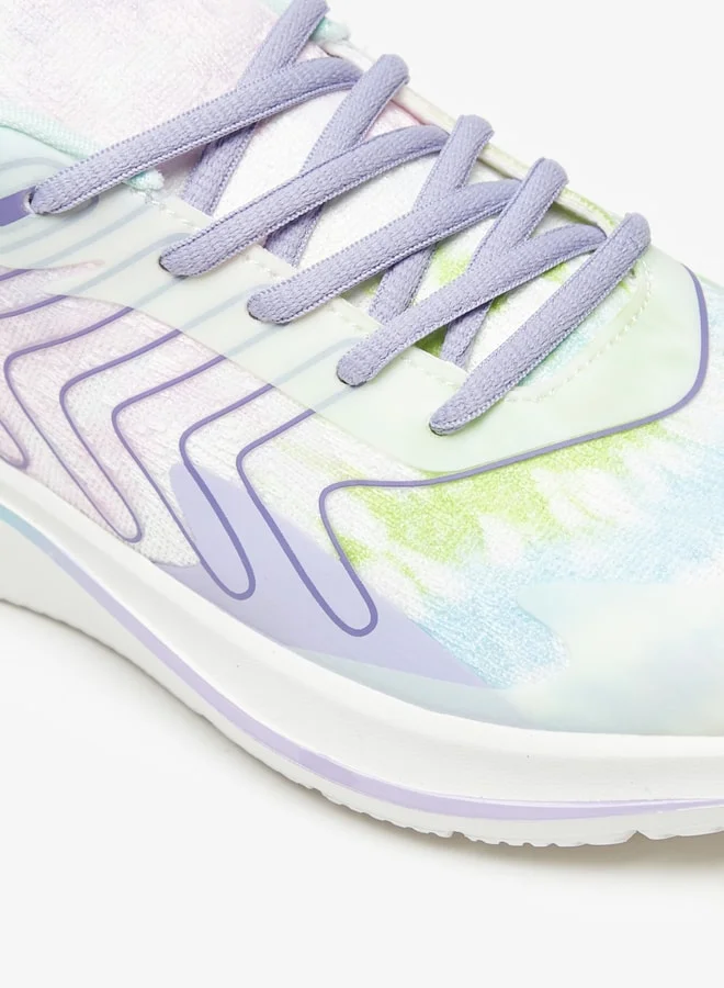 Dash Women Printed Walking Shoes With Lace-Up Closure