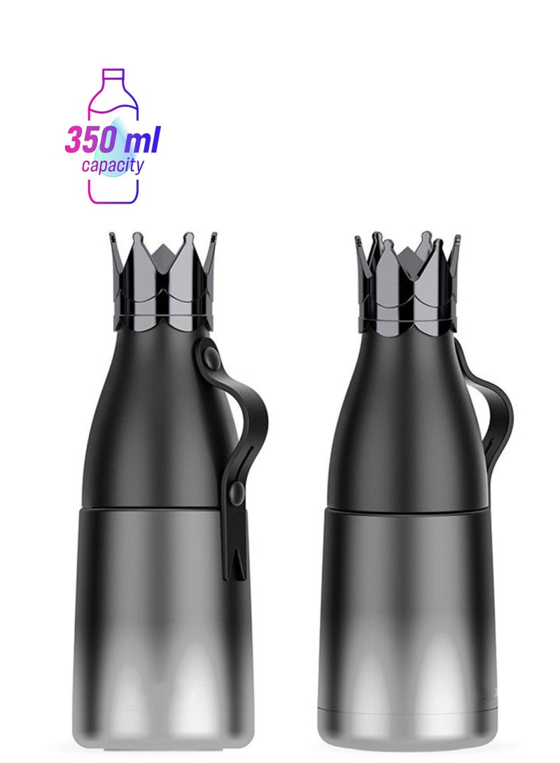 Stainless Steel Water Bottle Black 350ml