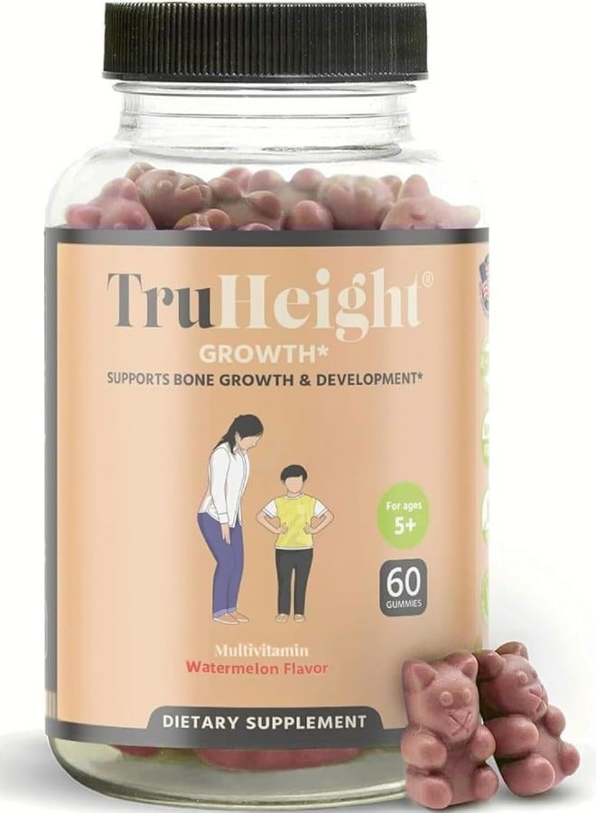TruHeight  Gummies - Natural Height Growth Supplement for Kids & Teens - Pediatric Recommended Height Maximizer with Ashwaganda & Calcium - Height Increase Vitamins, Bone Strength, Grow Taller, Ages 5+ - Image 1