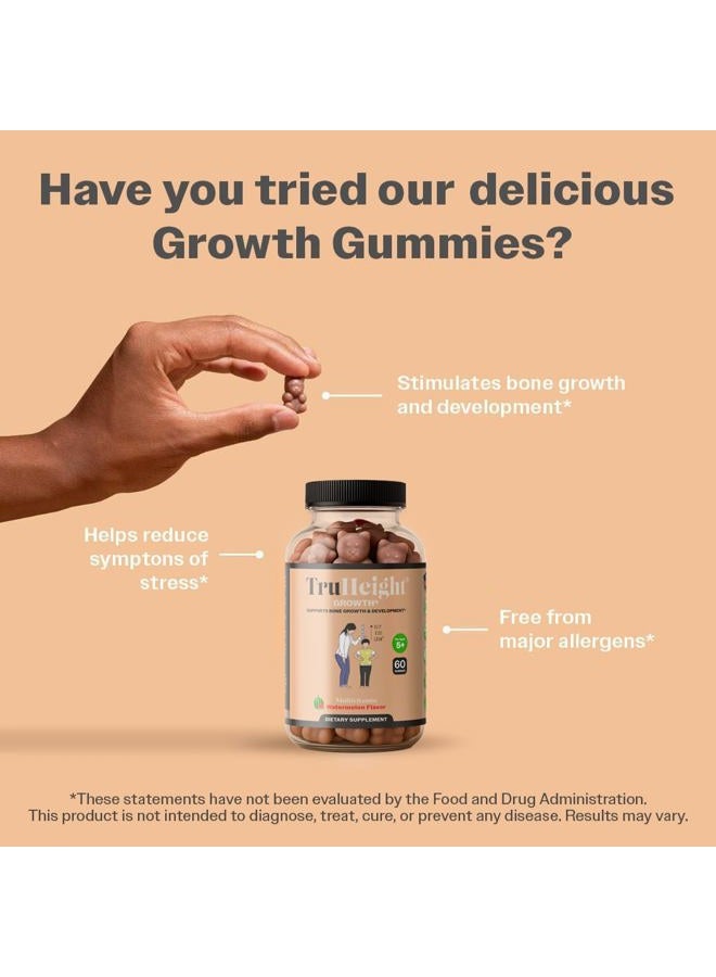 TruHeight  Gummies - Natural Height Growth Supplement for Kids & Teens - Pediatric Recommended Height Maximizer with Ashwaganda & Calcium - Height Increase Vitamins, Bone Strength, Grow Taller, Ages 5+ - Image 4