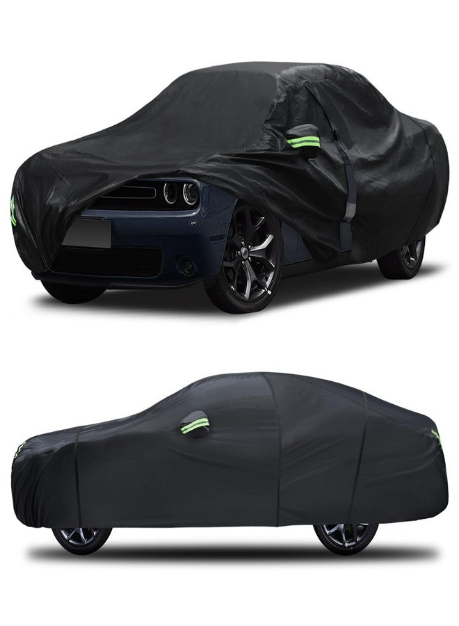 Qualencey 6 Layers Truck Cover Waterproof All Weather for Automobiles,Car Cover Custom Fit for Dodge Challenger 2008-2024,Outdoor Full Exterior Cover,Rain, Sun, Wind Protection,Black - Image 1
