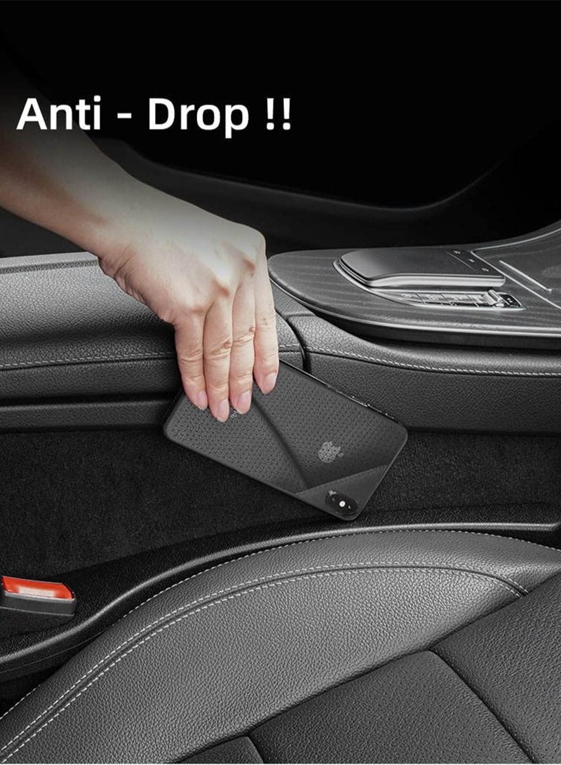 SYOSI 2PCS Car Seat Gap Filler, Car Seat Gap Plug, Prevents Dropping Pocket Valuabes in Gap Between Seat and Console, Practical Car Seat Gap Organiser, Wipeable Waterproof - Image 2