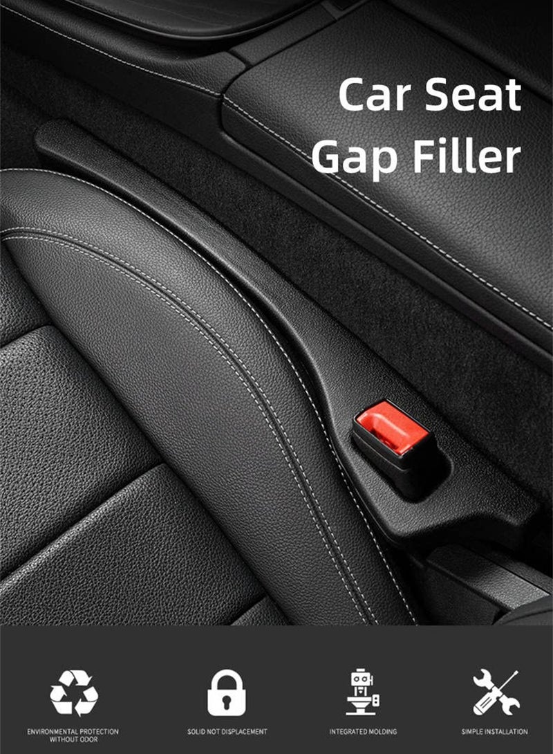 SYOSI 2PCS Car Seat Gap Filler, Car Seat Gap Plug, Prevents Dropping Pocket Valuabes in Gap Between Seat and Console, Practical Car Seat Gap Organiser, Wipeable Waterproof - Image 3