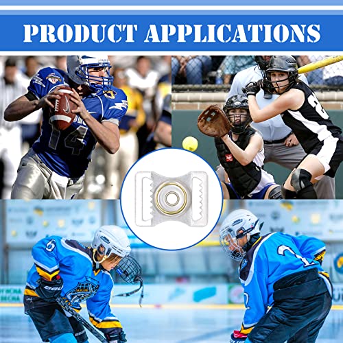 TiciKim 10 Pack Sports Helmets Buckle Stainless Steel Snap Chin Strap Buckle Helmet Repair Kit for Youth Football Baseball Hockey Sports - Image 5
