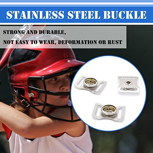 TiciKim 10 Pack Sports Helmets Buckle Stainless Steel Snap Chin Strap Buckle Helmet Repair Kit for Youth Football Baseball Hockey Sports - Image 4