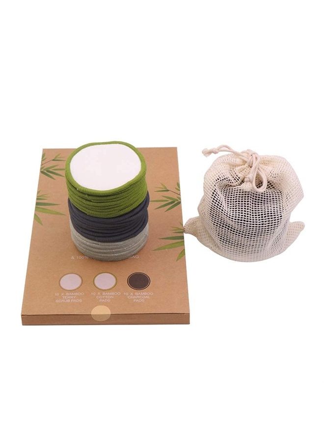 Chloven 30 Pack Reusable Makeup Remover Pads - Bamboo Reusable Cotton Rounds for Toner, Washable Eco-Friendly Pads for All Skin Types with Cotton Laundry Bag - Image 4