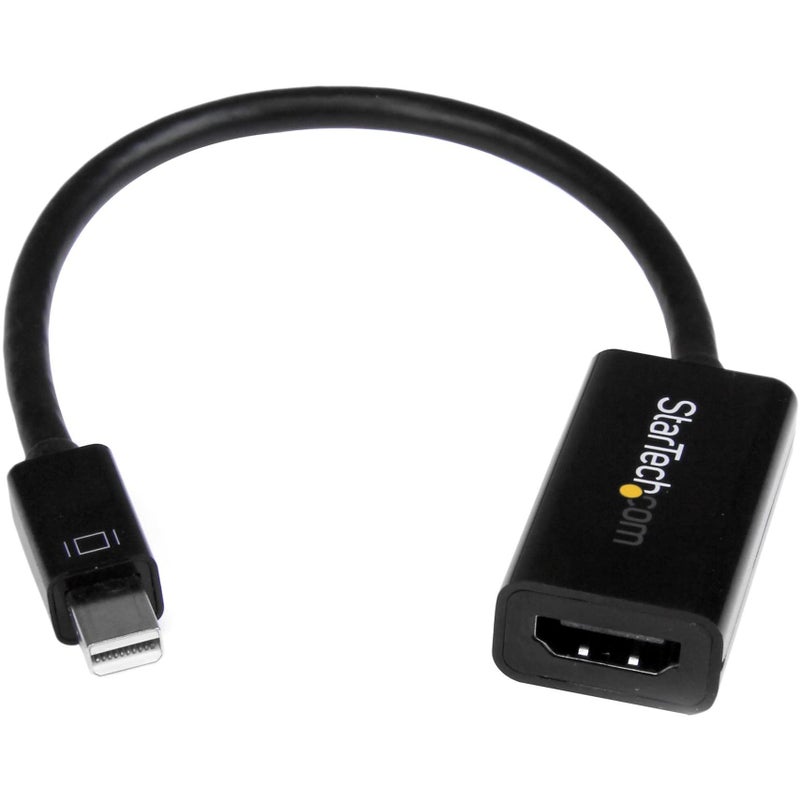 Startech.com StarTech.com Mini DisplayPort to HDMI Adapter - Active mDP to HDMI Video Converter - 4K 30Hz - Mini DP or Thunderbolt 1/2 Mac/PC to HDMI Monitor/TV/Display - mDP 1.2 to HDMI Adapter Dongle (MDP2HD4KS)  - Image 1