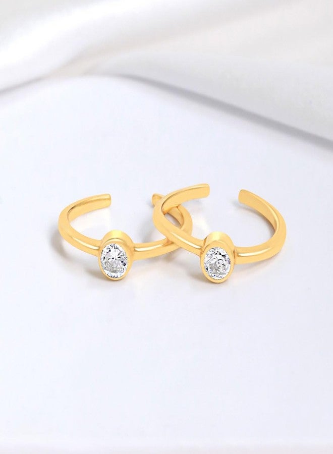 ZAVYA 925 Sterling Silver Modest Band Rhodium Plated Adjustable Toe Ring | Gift for Women & Girls | 1 Year Plating Warranty - Image 2