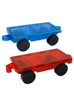 Magblock 2 Piece Car Set Suitable For Magnetic Blocks Tiles Expand And Enrich Your Magnet Tiles Stem Educational Toys  - Image 1