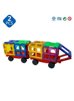 Magblock 2 Piece Car Set Suitable For Magnetic Blocks Tiles Expand And Enrich Your Magnet Tiles Stem Educational Toys  - Image 5