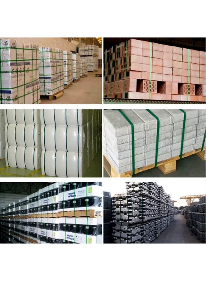 Rubik لفة شريط ربط مع ختم معدني مرقط 1 كجم، حزام تعبئة ثقيل من بوليستر PET 220م × 16مم × 0.8مم (أخضر) - Image 5