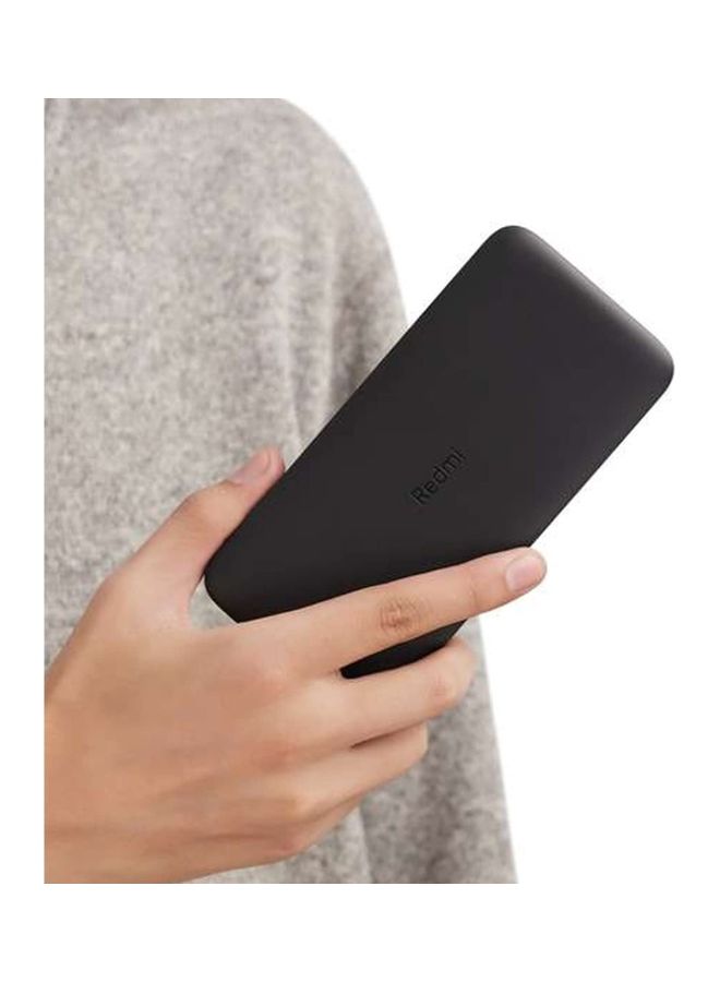Xiaomi 10000 mAh Redmi Power Bank Fast Charge 2.4A Dual Port with Micro-USB and USB-C Input Black - Image 4